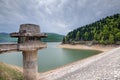 Dam watching tower over Mavrovo Lake, Macedonia Royalty Free Stock Photo